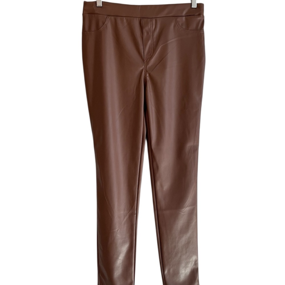 NWT Meg & Margot Light Brown Stretch Faux Leather Legging Pants – Size S